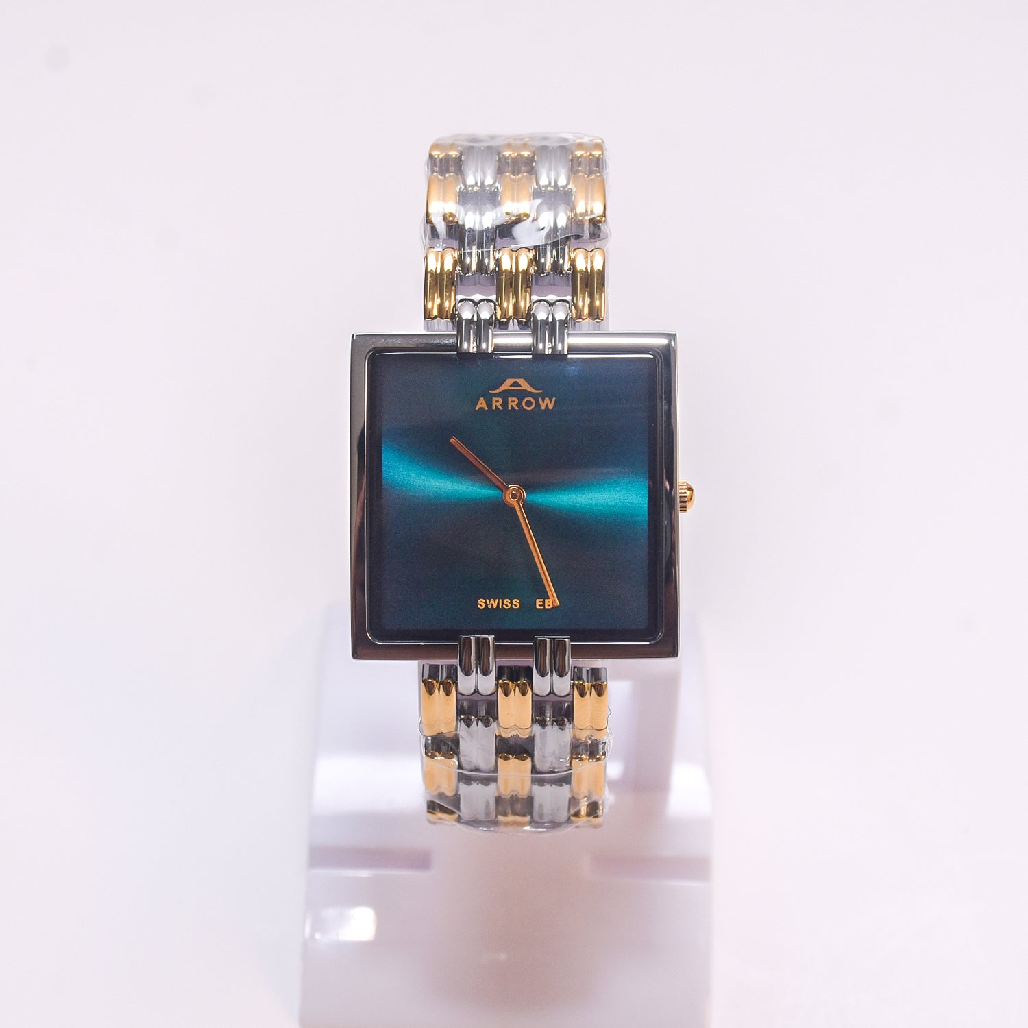 ARROW ARROW Premium Brass Analog Square Couple Watch | Special Glass | Color Gold Silver TT (5930)-KYAMSTORE