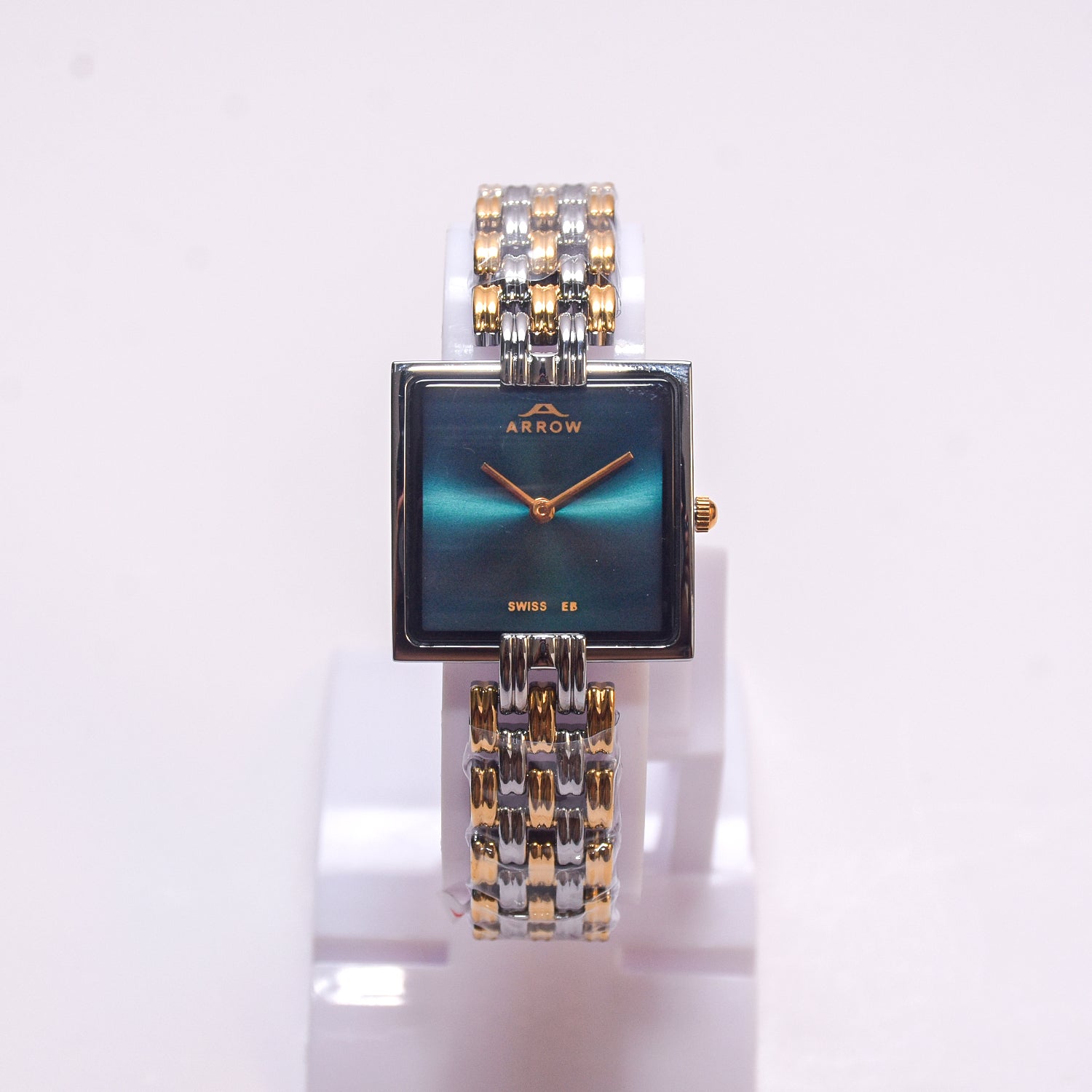 ARROW ARROW Premium Brass Analog Square Couple Watch | Special Glass | Color Gold Silver TT (5930)-KYAMSTORE