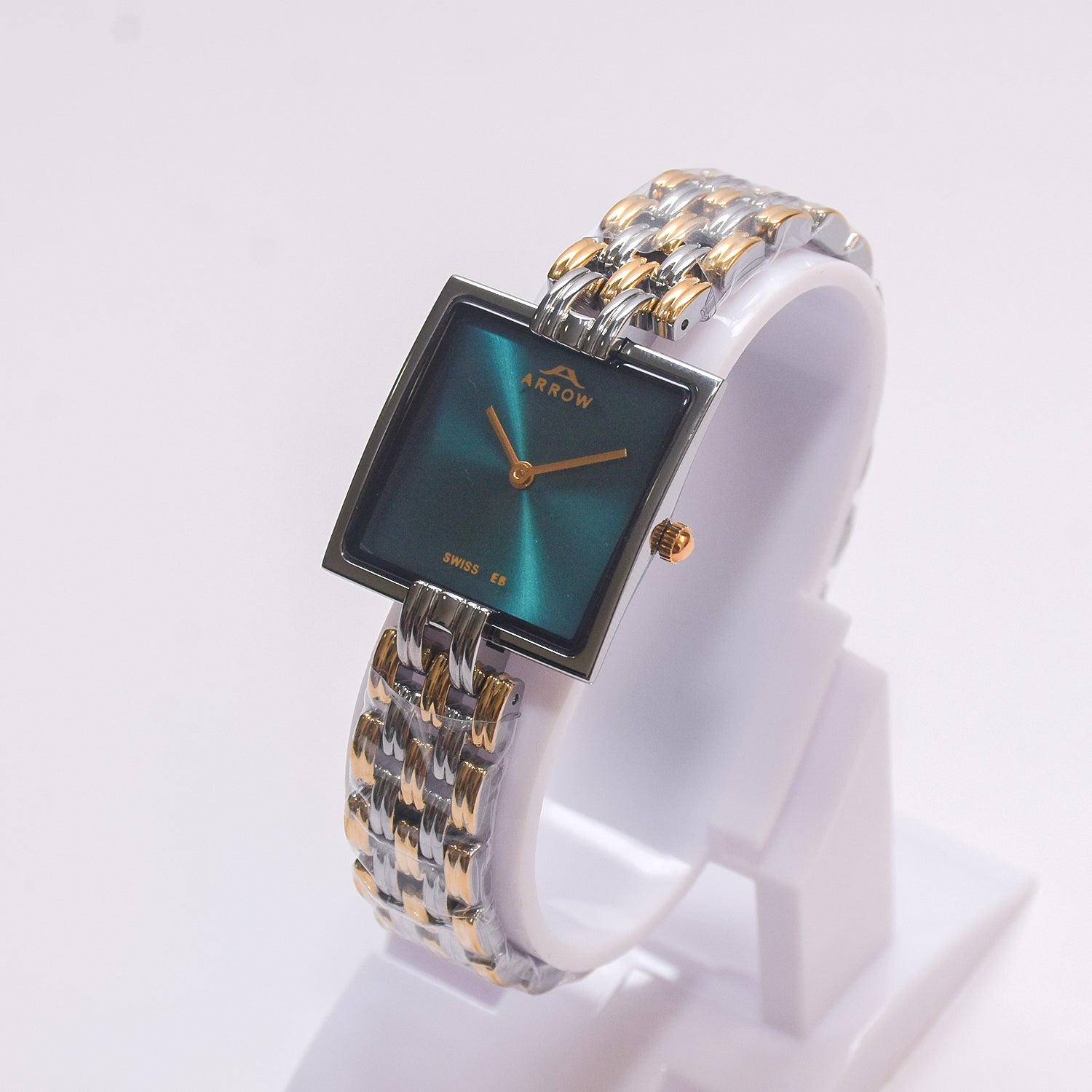 ARROW ARROW Premium Brass Analog Square Couple Watch | Special Glass | Color Gold Silver TT (5930)-KYAMSTORE