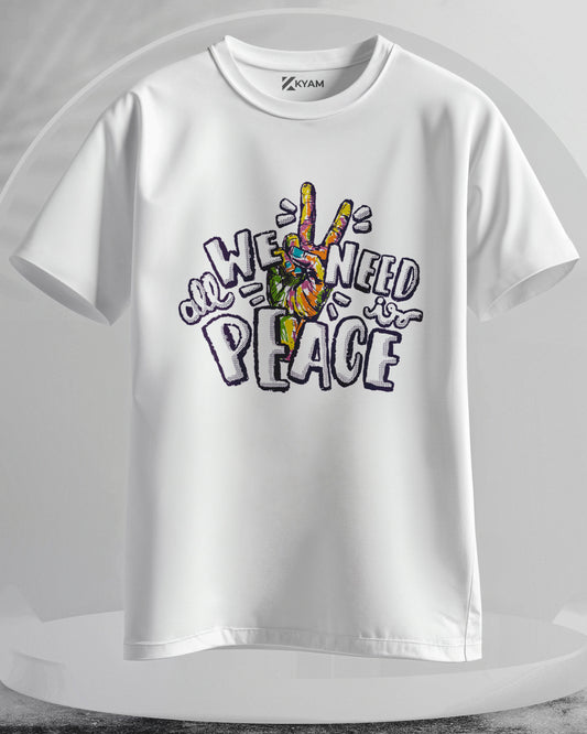 We Need Peace - Men Stylish Printed T-Shirts – (Regular)