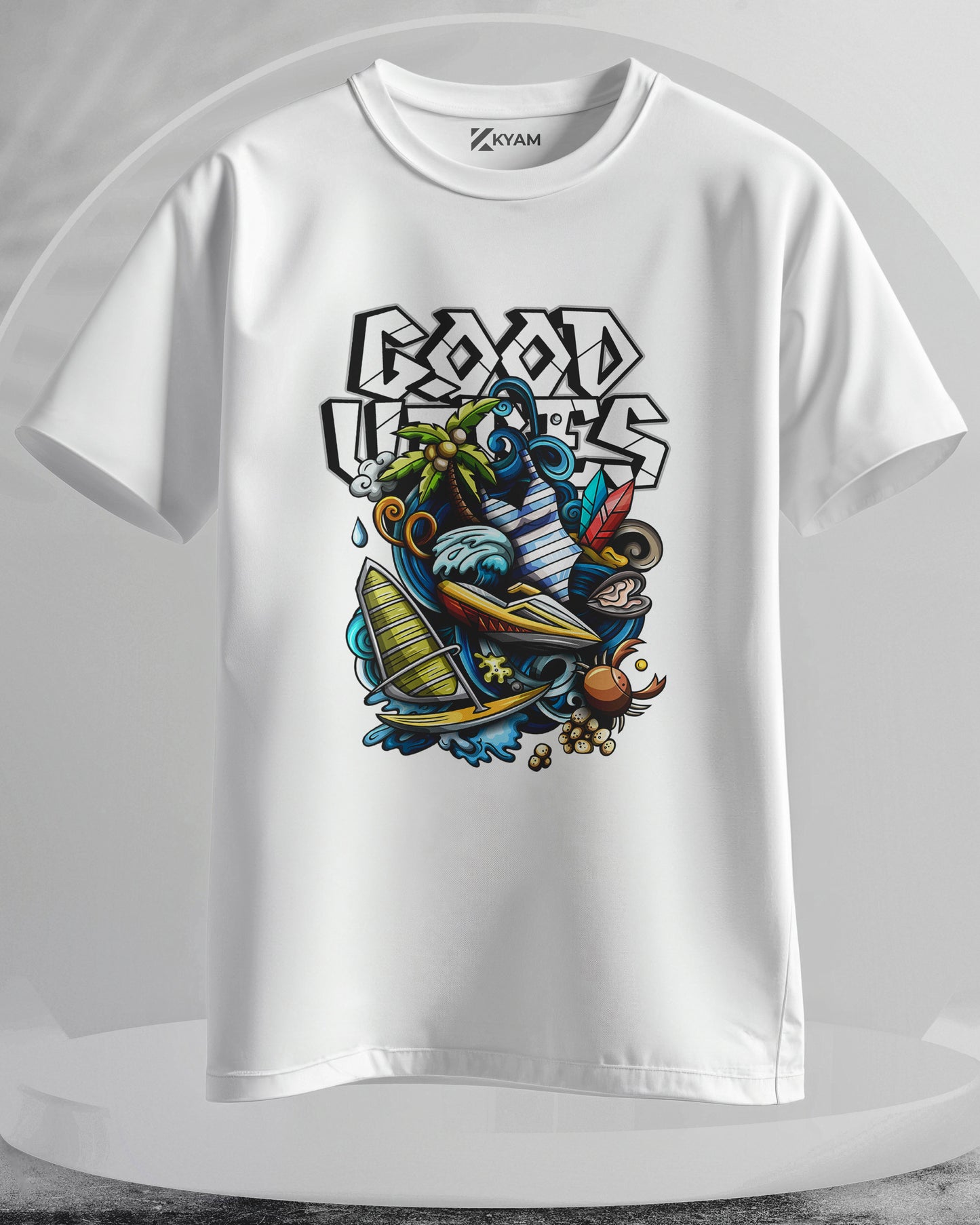 Good Vibes - Men Stylish Printed T-Shirts – (Regular)