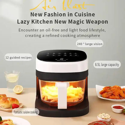One-Touch Screen Small Air Fryer, 8.5L - 2400W