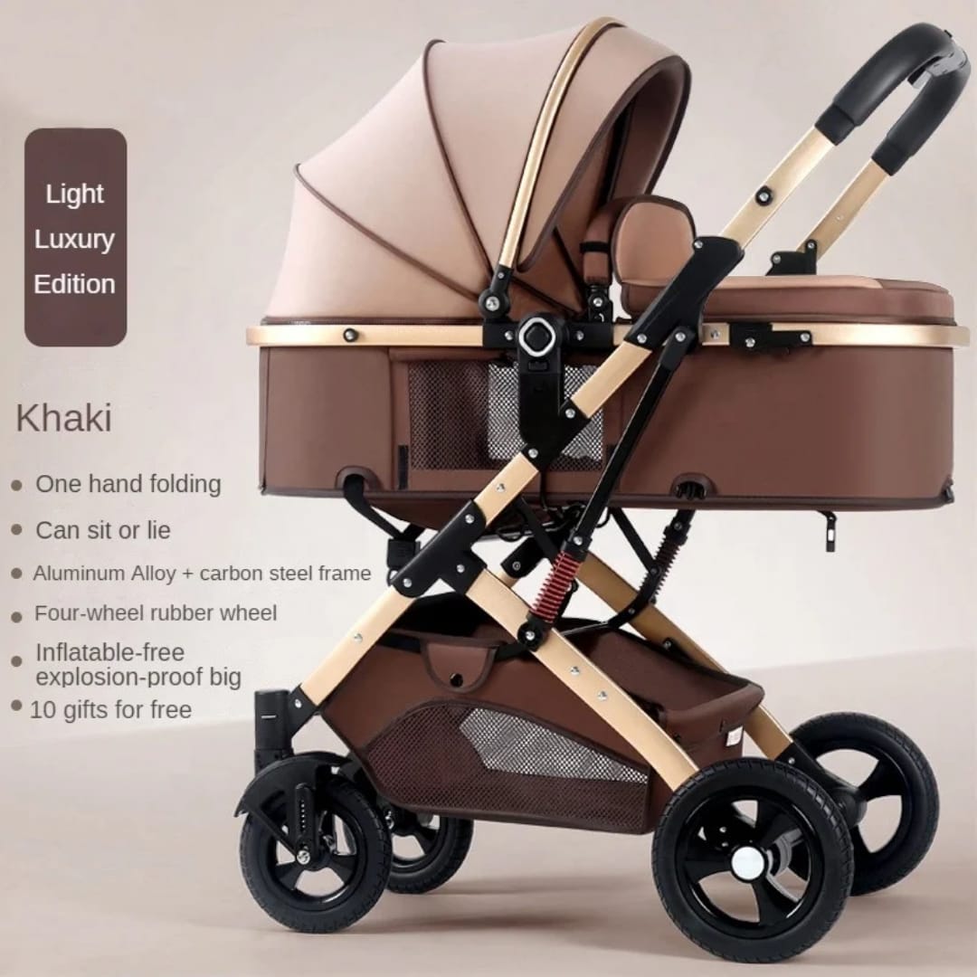 Ultra Lightweight Infant Trolley Stroller | Folding Portable Baby Carriage with Umbrella