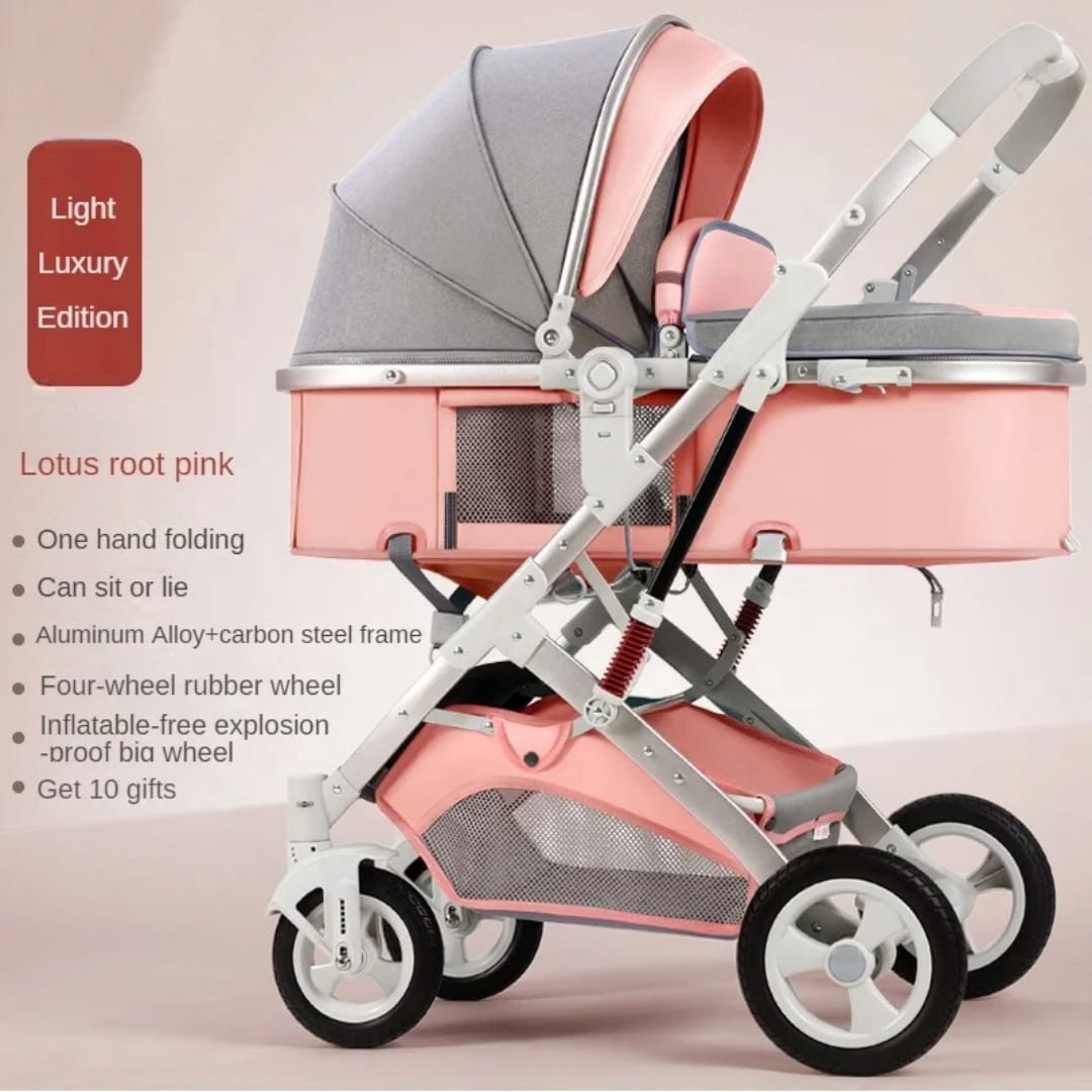 Ultra Lightweight Infant Trolley Stroller | Folding Portable Baby Carriage with Umbrella