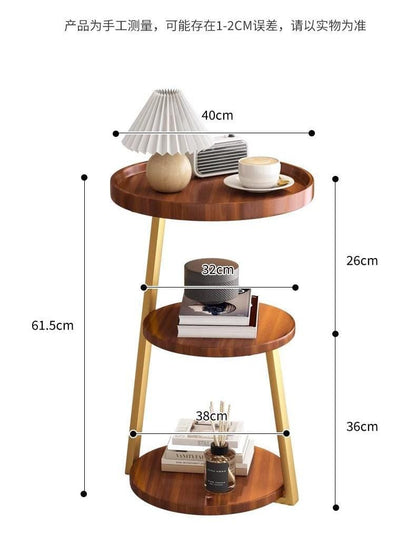 3-Tier Wooden Round Modern Side Table | Limited stocks available
