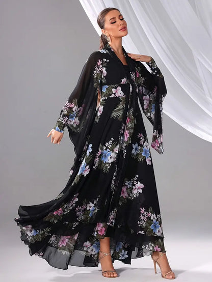 Elegant Floral Sequin Embellished Off-Shoulder Halter Dress | Delivery: 7 to 10 business days | Limited stocks available | Hurry before Sold Out