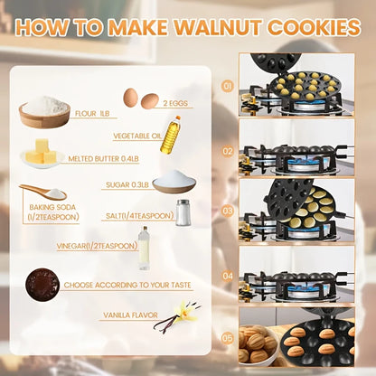 16-Cavity Non-Stick Baking Pan with Wooden Handles | Delivery: 7 to 10 business days | Limited stocks available