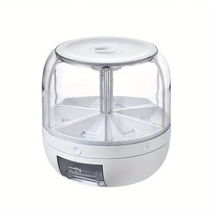6-Compartment Rotating Rice Bucket with Transparent Lid | Delivery: 7 to 10 business days | Limited stocks available | Hurry before Sold Out