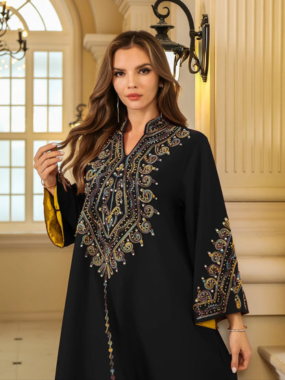 Elegant Red Abaya Kaftan Dress - Long Sleeve | Delivery: 7 to 10 business days | Limited stocks available | Hurry before Sold Out