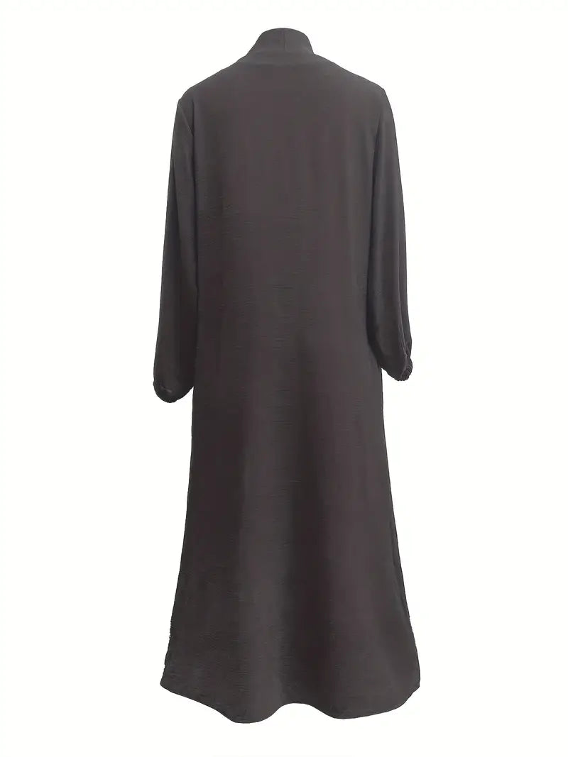 Women'S Middle East Muslim Turkey Dubai Solid Color Casual Dress | Delivery: 7 to 10 business days | Limited stocks available | Hurry before Sold Out