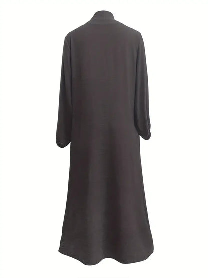 Women'S Middle East Muslim Turkey Dubai Solid Color Casual Dress | Delivery: 7 to 10 business days | Limited stocks available | Hurry before Sold Out