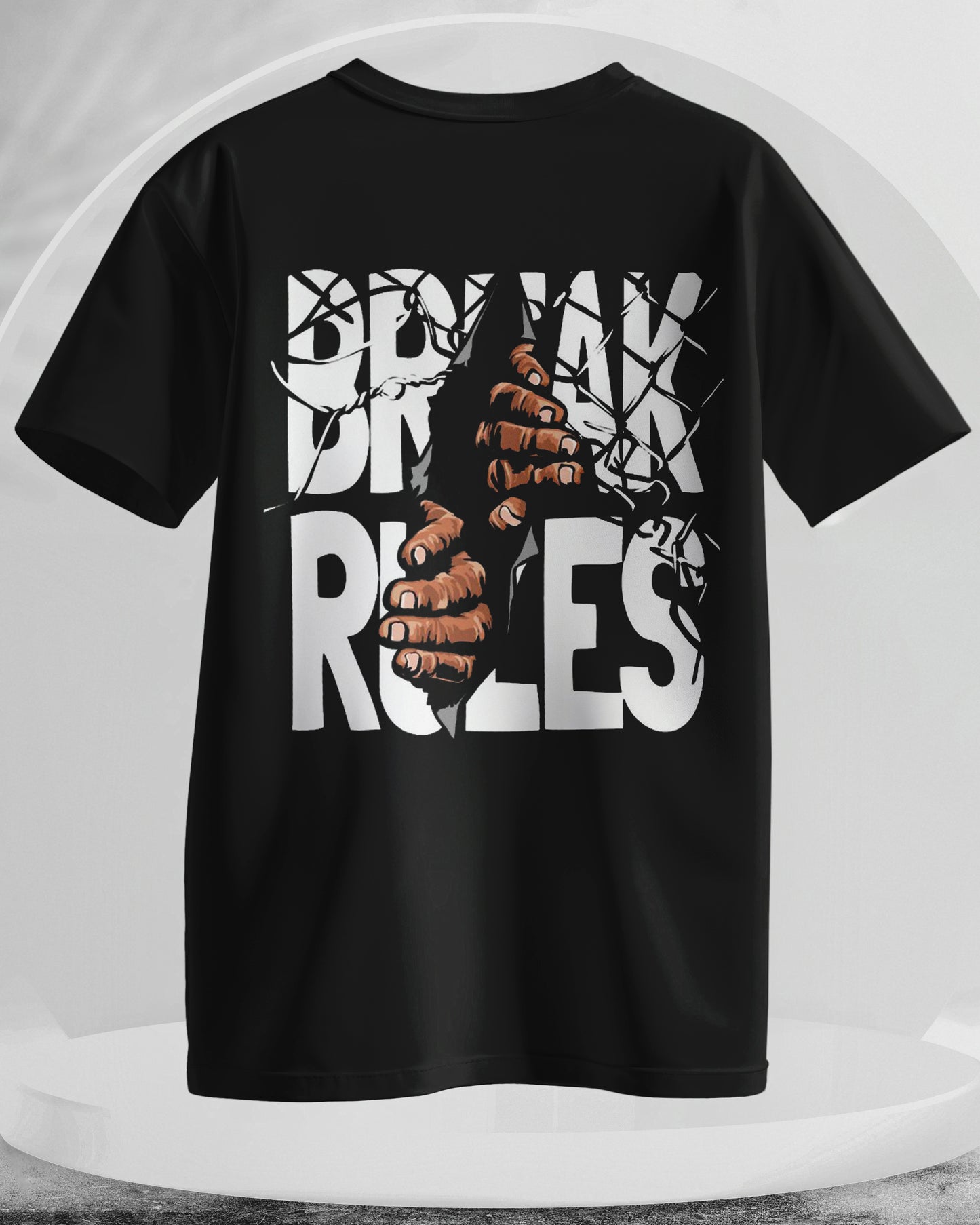 Break Rules - Men Stylish Back Printed T-Shirts – (Regular)