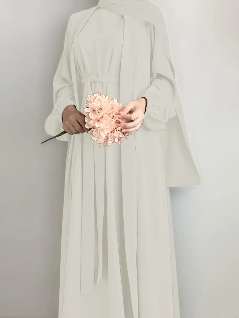 Women'S Middle East Muslim Turkey Dubai Solid Color Casual Dress | Delivery: 7 to 10 business days | Limited stocks available | Hurry before Sold Out
