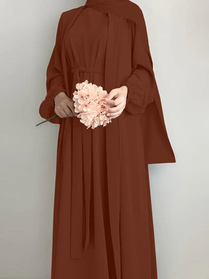 Women'S Middle East Muslim Turkey Dubai Solid Color Casual Dress | Delivery: 7 to 10 business days | Limited stocks available | Hurry before Sold Out
