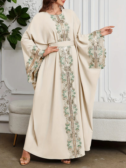Elegant Women's Purple Arabic Dress with Golden Embroidery | Delivery: 7 to 10 business days | Limited stocks available | Hurry before Sold Out