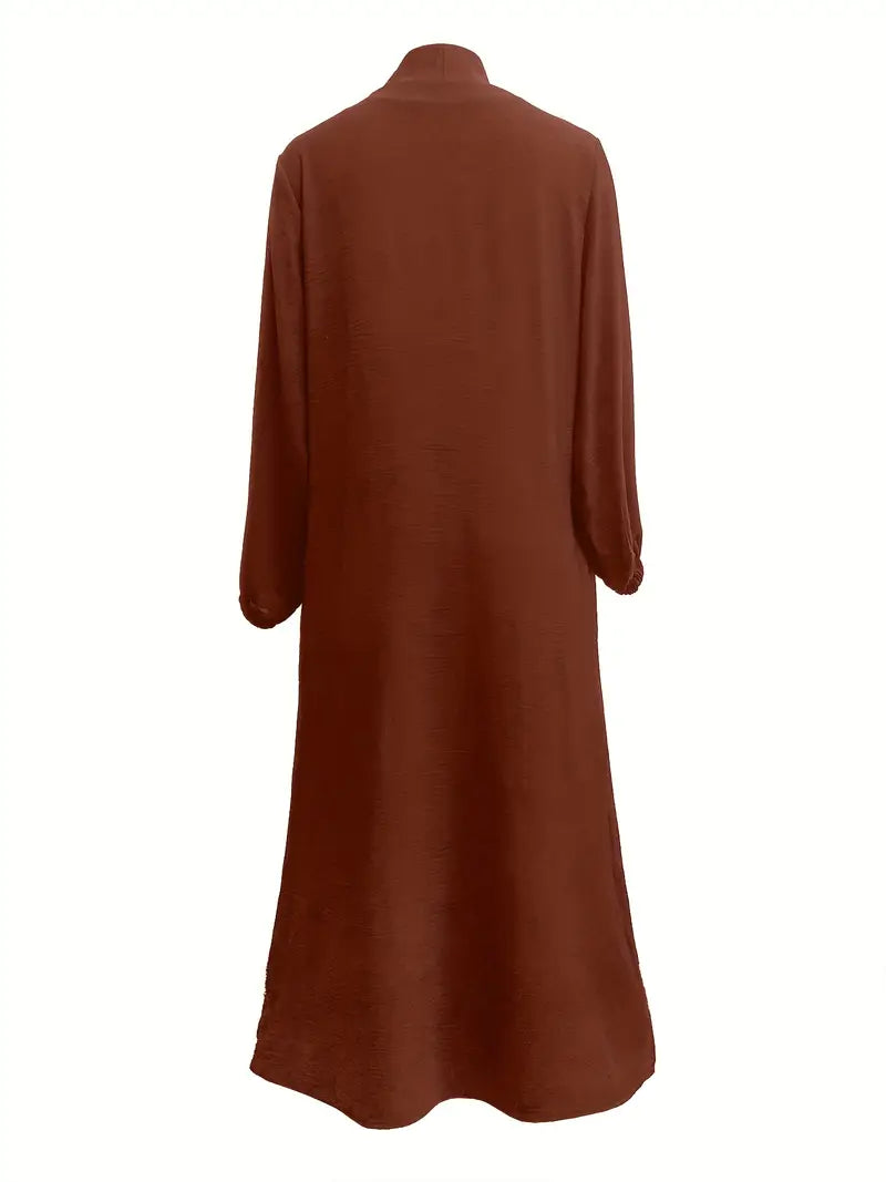 Women'S Middle East Muslim Turkey Dubai Solid Color Casual Dress | Delivery: 7 to 10 business days | Limited stocks available | Hurry before Sold Out
