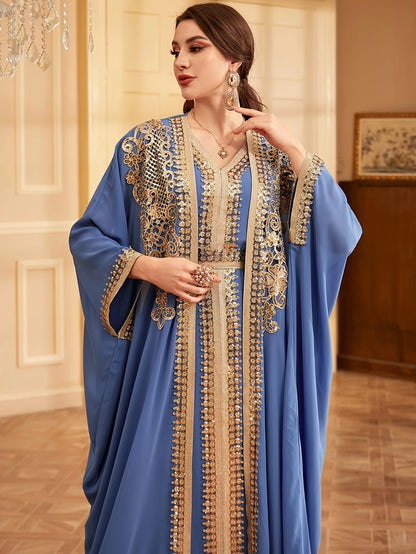 Middle Eastern Muslim Lace Weft Vest Dress | Delivery: 7 to 10 business days | Limited stocks available | Hurry before Sold Out