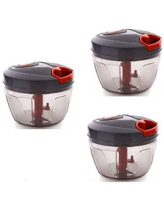 moonlike Plastic Vegetable & Fruit Mini Chopper (Combo Set Of 3) Vegetable & Fruit Chopper  ((3 pcs of chopper))-KYAMSTORE