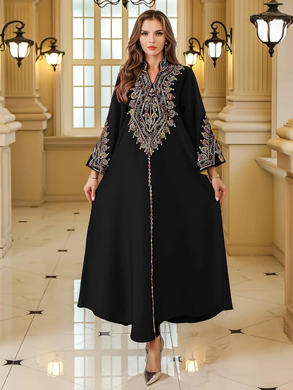 Elegant Red Abaya Kaftan Dress - Long Sleeve | Delivery: 7 to 10 business days | Limited stocks available | Hurry before Sold Out