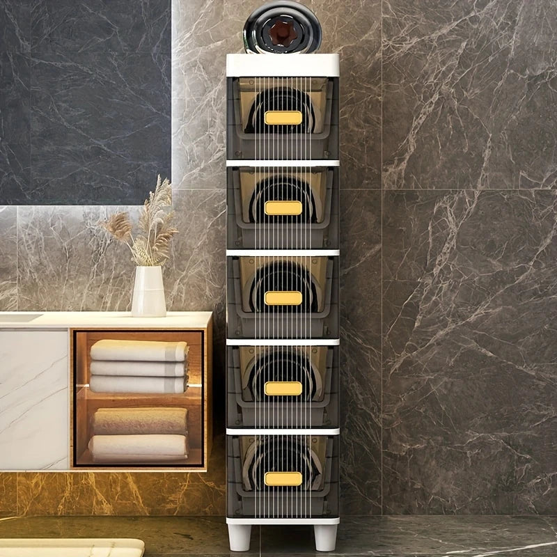 Vintage Style Slim Multi-Layer Storage Cabinet with Drawers | Delivery: 7 to 10 business days | Limited stocks available