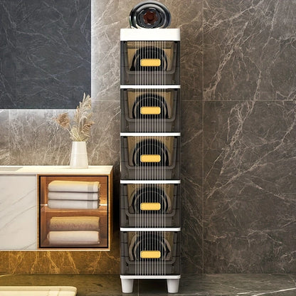 Vintage Style Slim Multi-Layer Storage Cabinet with Drawers | Delivery: 7 to 10 business days | Limited stocks available