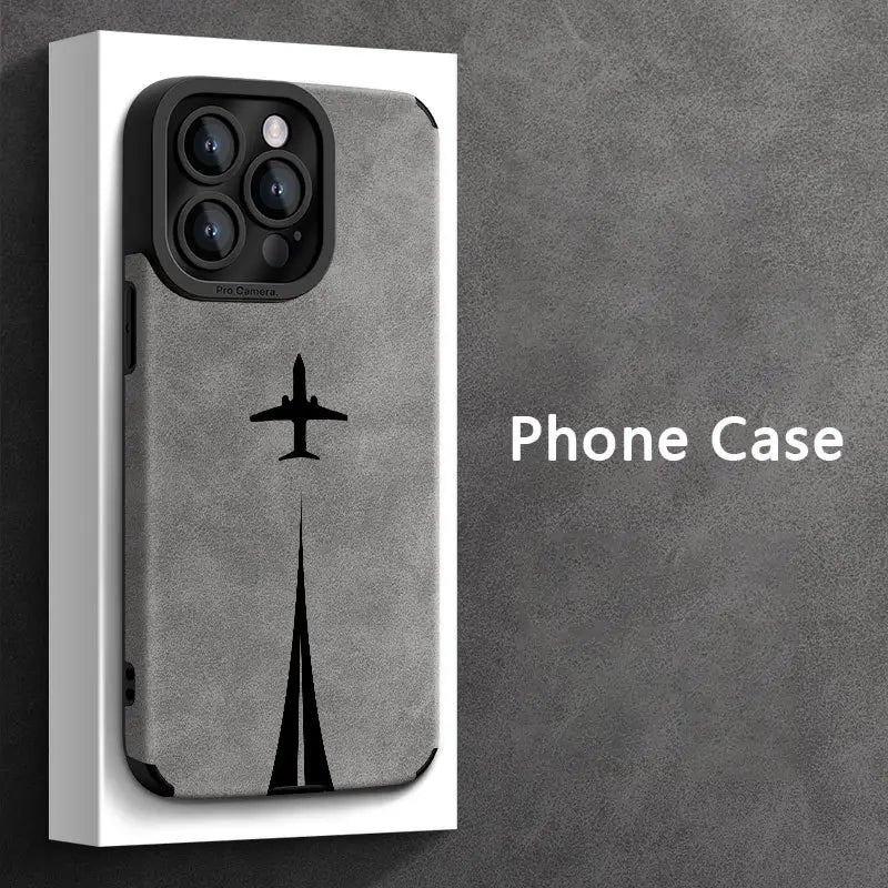 Black Airplane Design Anti-Fall TPU Case for iPhone 7–16 Series | Delivery: 2 to 6 business days | Limited stocks available | Hurry before Sold Out