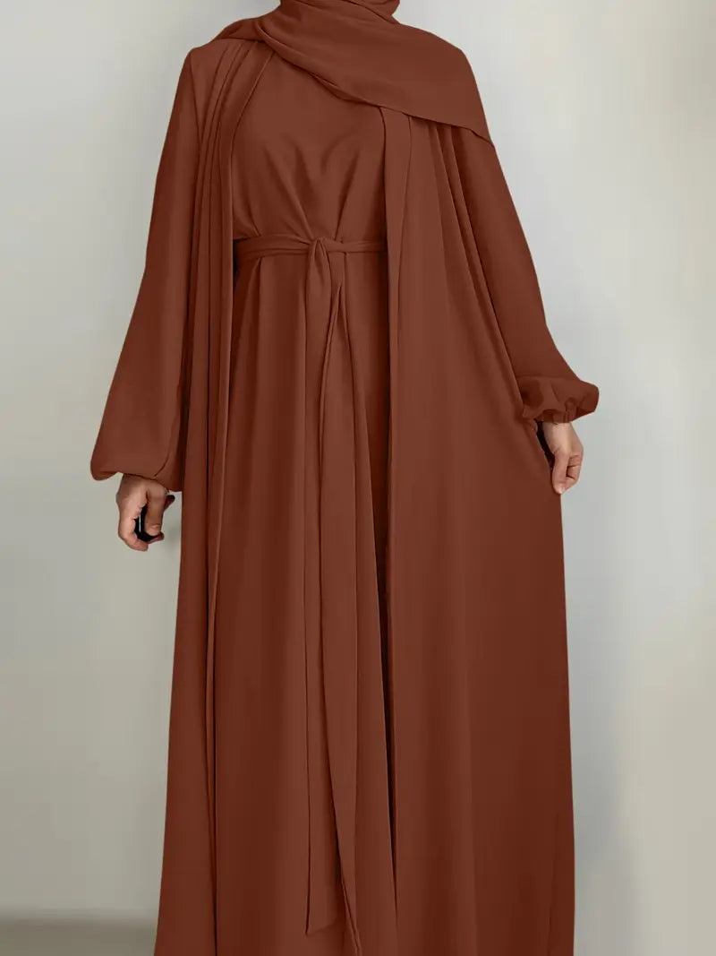Women'S Middle East Muslim Turkey Dubai Solid Color Casual Dress | Delivery: 7 to 10 business days | Limited stocks available | Hurry before Sold Out