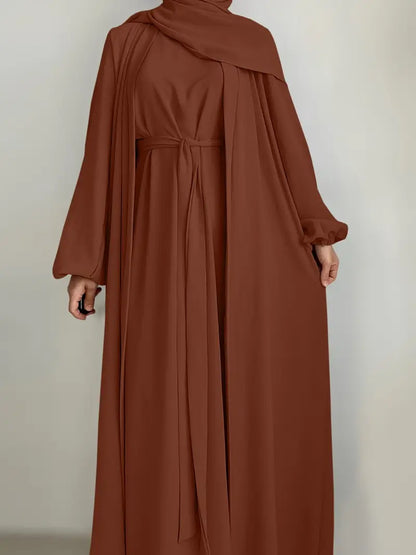 Women'S Middle East Muslim Turkey Dubai Solid Color Casual Dress | Delivery: 7 to 10 business days | Limited stocks available | Hurry before Sold Out