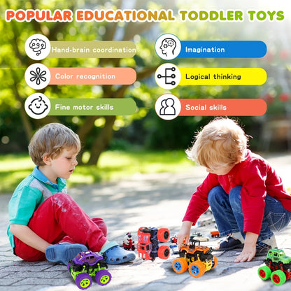 4pcs Friction-Powered Monster Trucks for Kids | Delivery: 7 to 10 business days | Limited stocks available | Hurry before Sold Out