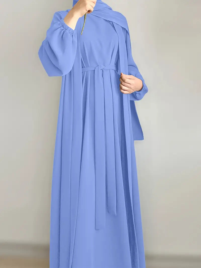 Women'S Middle East Muslim Turkey Dubai Solid Color Casual Dress | Delivery: 7 to 10 business days | Limited stocks available | Hurry before Sold Out