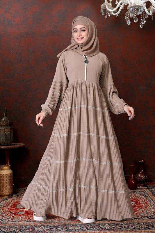 Polyester Solid Burqa With Hijab