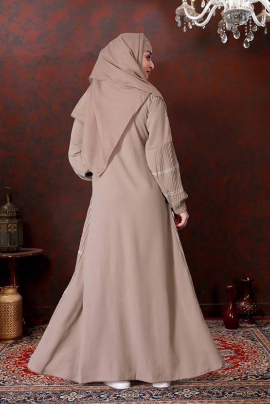 Polyester Solid Burqa With Hijab