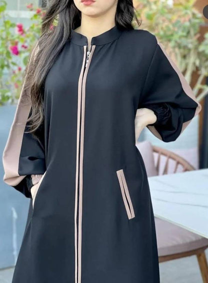 Cotton Blend Solid Burqa With Hijab