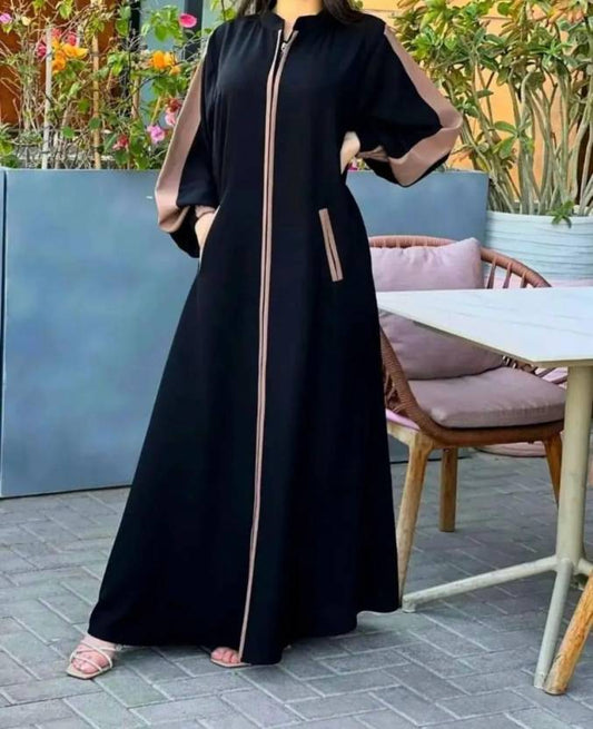 Cotton Blend Solid Burqa With Hijab
