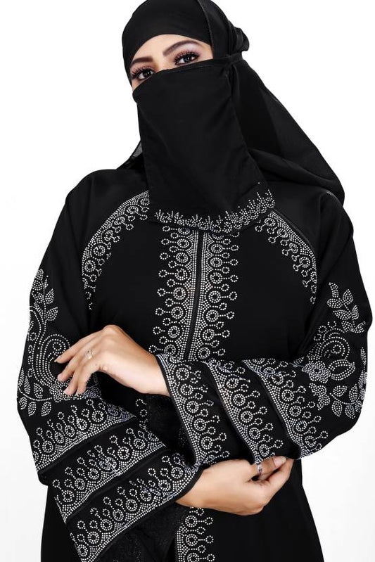 Nida Matte Solid Burqa With Hijab