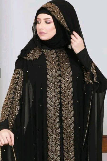 Nida Matte Solid Burqa With Hijab