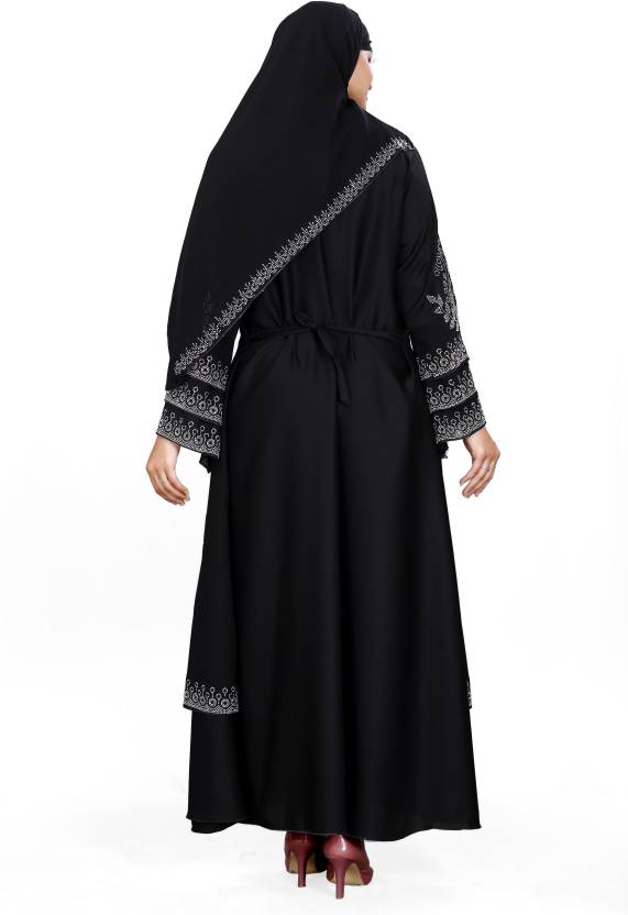 Nida Matte Solid Burqa With Hijab