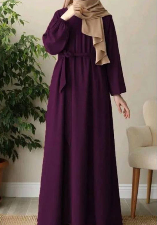 Cotton Blend Solid Burqa