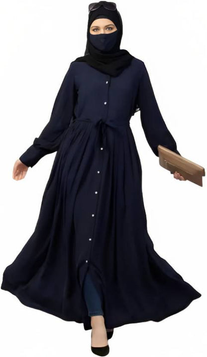 Cotton Blend Solid Burqa With Hijab