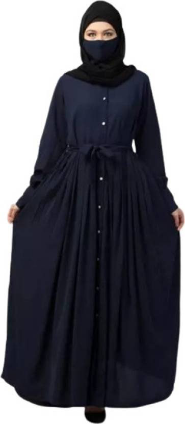 Cotton Blend Solid Burqa With Hijab