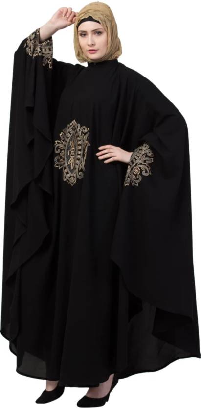 Cotton Blend Solid Burqa With Hijab