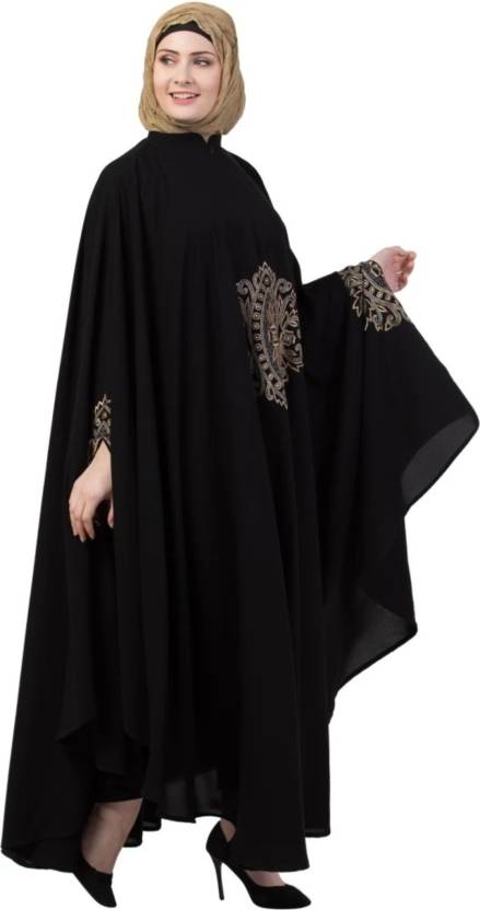 Cotton Blend Solid Burqa With Hijab