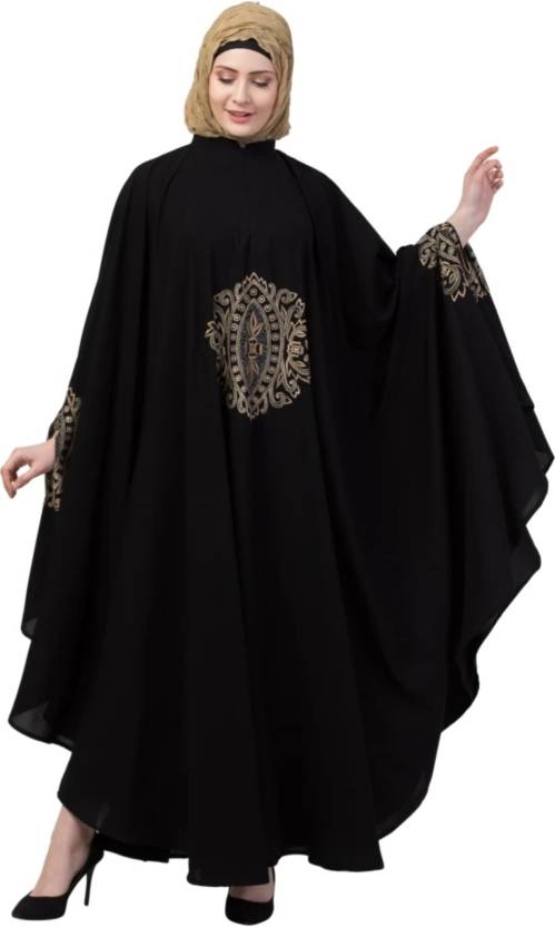 Cotton Blend Solid Burqa With Hijab