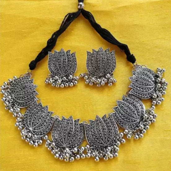 Oxidised Silver Silver Silver Jewel Set-KYAMSTORE