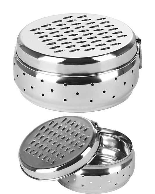 KUBER INDUSTRIES Multifunctional Use |Cheese, Carrot & Coconut Grater Lid with Ventilated Box Vegetable & Fruit Grater  (1 Grater with Storage box)-KYAMSTORE