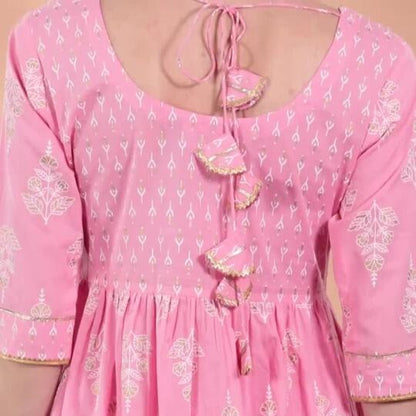 Women Ethnic Motifs Embroidered Pure Cotton Kurta With Palazzos & With Dupatta-KYAMSTORE