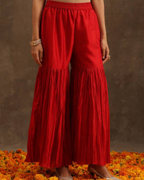 Women Silk Blend Kurta Sharara Set-KYAMSTORE