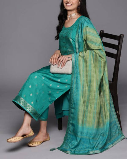 Women Silk Blend Kurta Sharara Set-KYAMSTORE