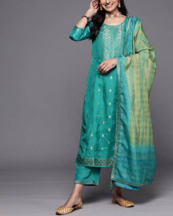Women Silk Blend Kurta Sharara Set-KYAMSTORE