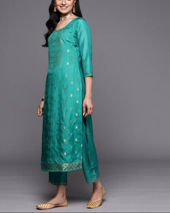 Women Silk Blend Kurta Sharara Set-KYAMSTORE